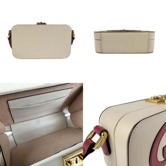 GUCCI Authentic Cream Leather Shoulder Bag - Picture 3 of 5